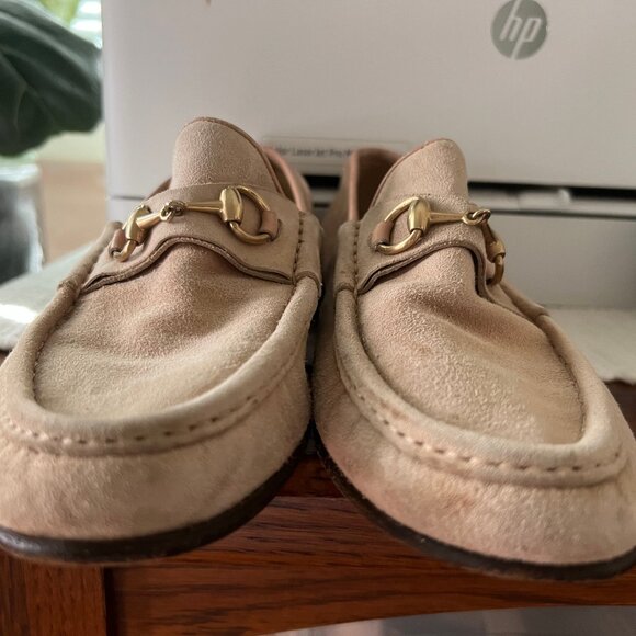 Vintage Gucci tan suede penny loafers womens size, Italy - Picture 8 of 8